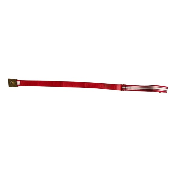 Vintage Anne Klein Studio NYC Gold Lion Buckle Womens Belt Red White 1976 Anne Klein | Accessories | Vintage Anne Klein Studio Nyc  main image 4